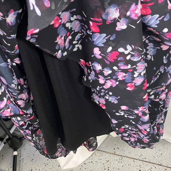 Lane Bryant Black Floral Sleeveless Midi Dress Plus Size 28‎ Career Classic - Picture 9 of 15